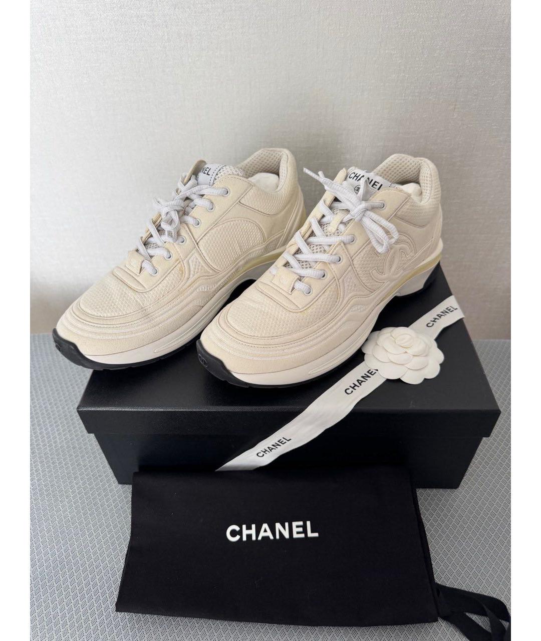 CHANEL Бежевые кроссовки, фото 2