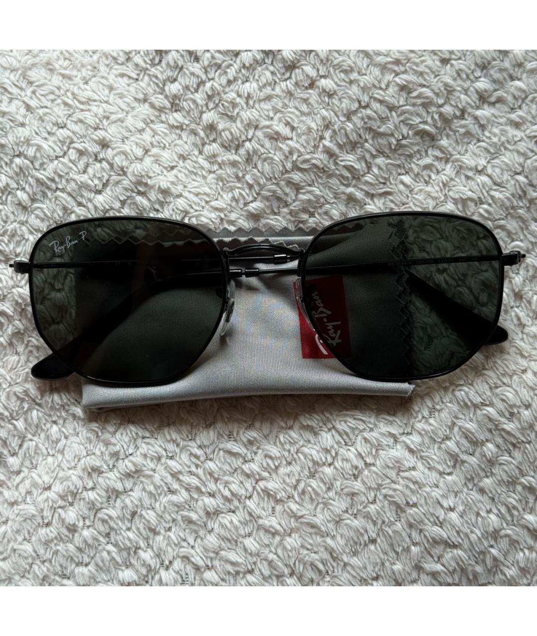 RAY BAN Черные металлические солнцезащитные очки, фото 6