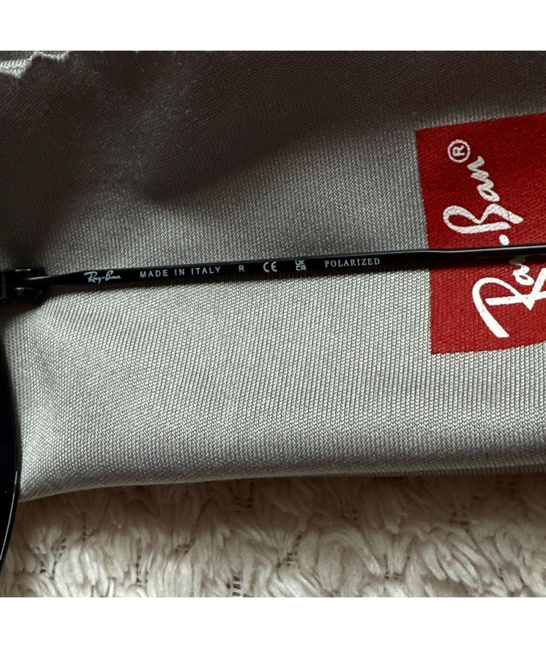 RAY BAN Черные металлические солнцезащитные очки, фото 3