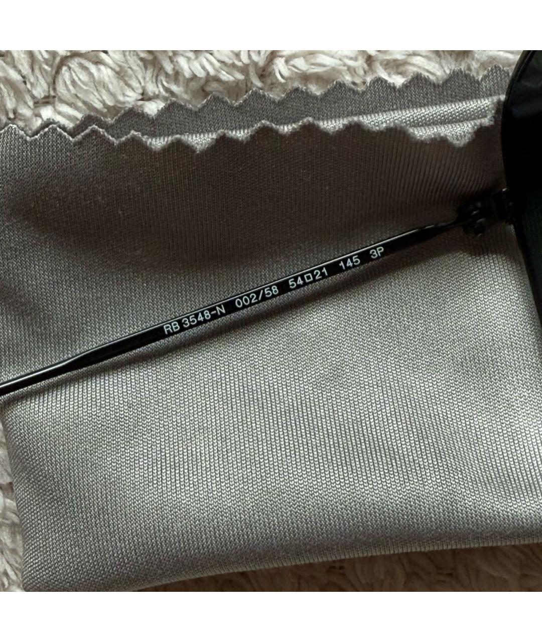 RAY BAN Черные металлические солнцезащитные очки, фото 4