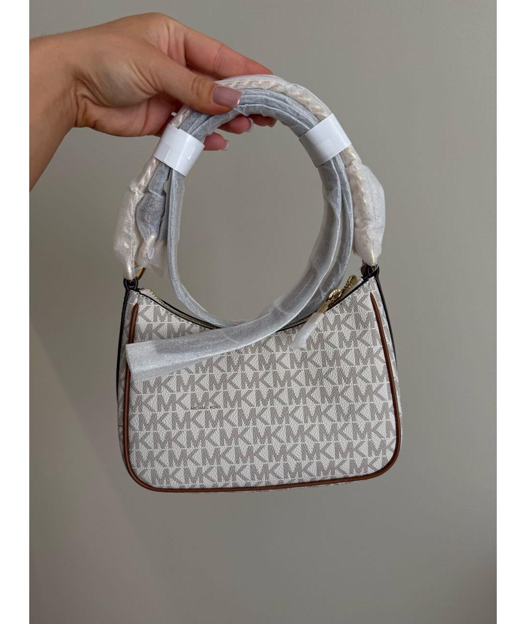 MICHAEL KORS Бежевая канва сумка через плечо, фото 3