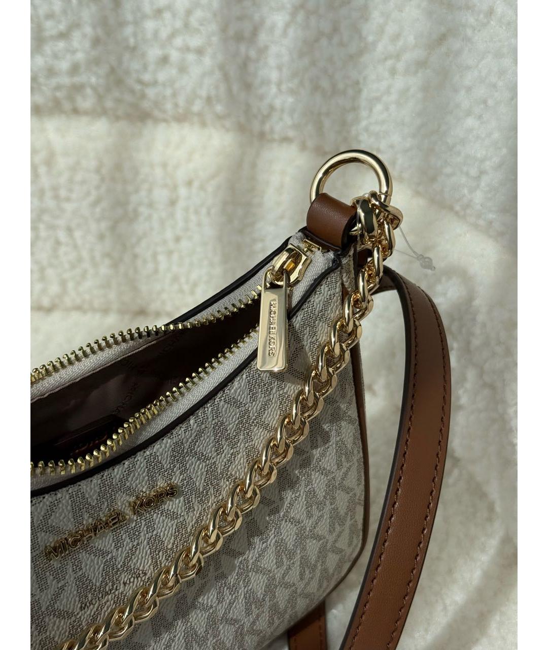 MICHAEL KORS Бежевая канва сумка через плечо, фото 7