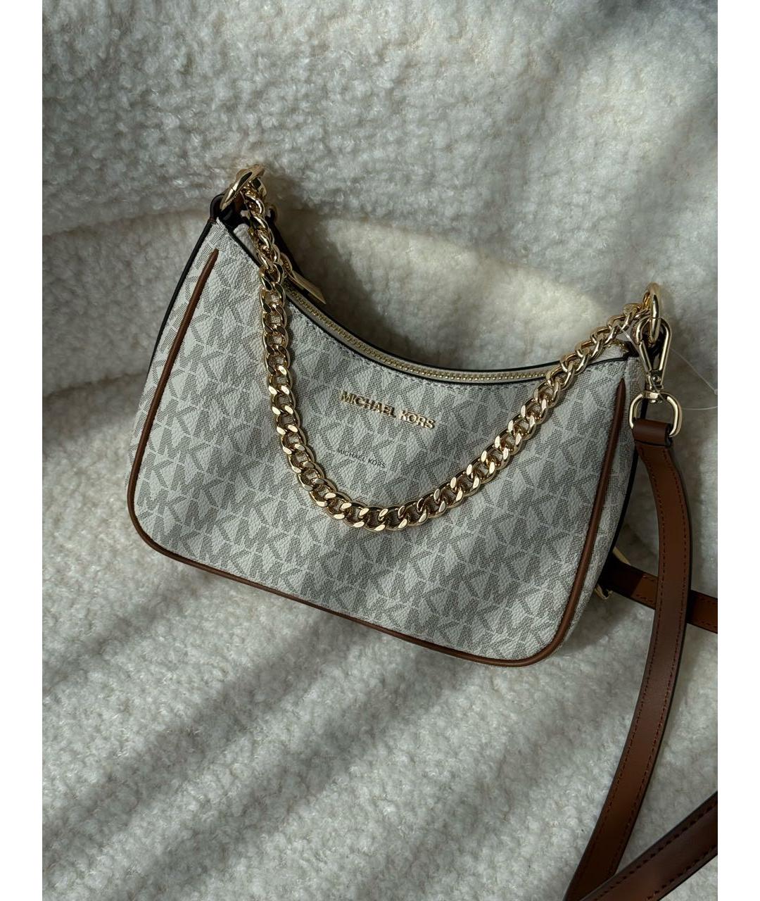 MICHAEL KORS Бежевая канва сумка через плечо, фото 6