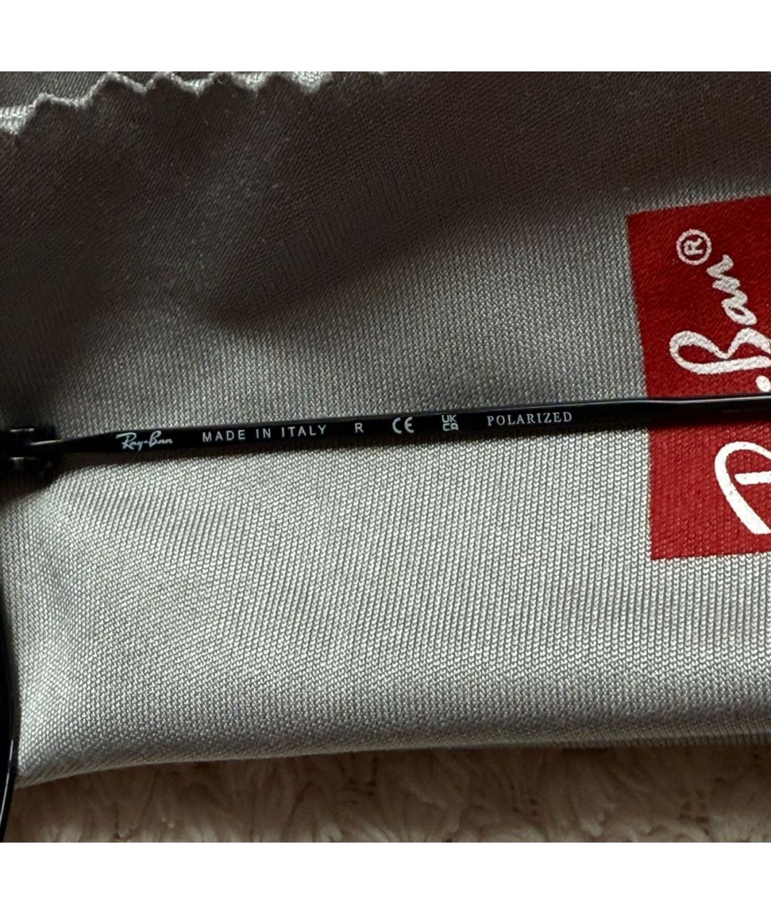 RAY BAN Черные металлические солнцезащитные очки, фото 4