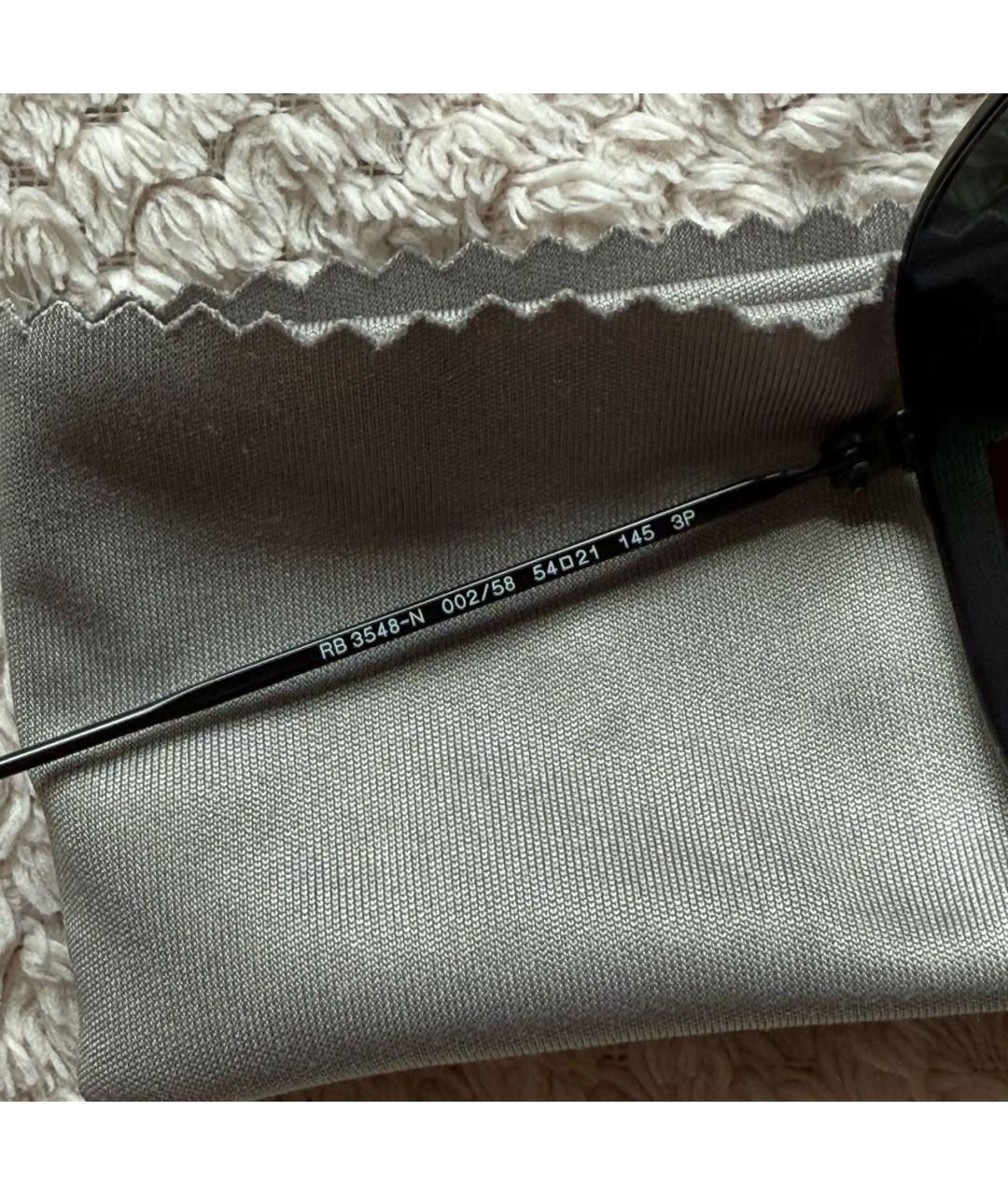 RAY BAN Черные металлические солнцезащитные очки, фото 3