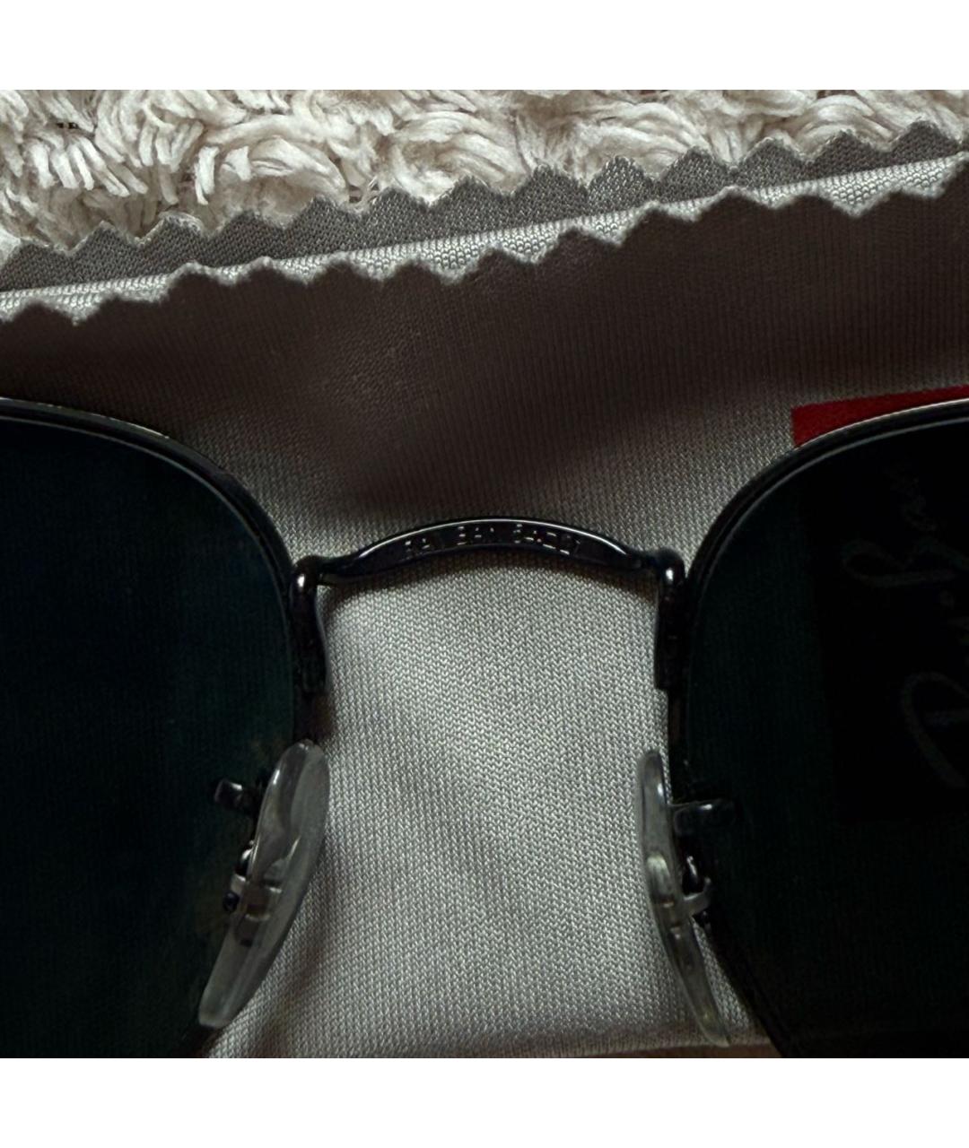 RAY BAN Черные металлические солнцезащитные очки, фото 5