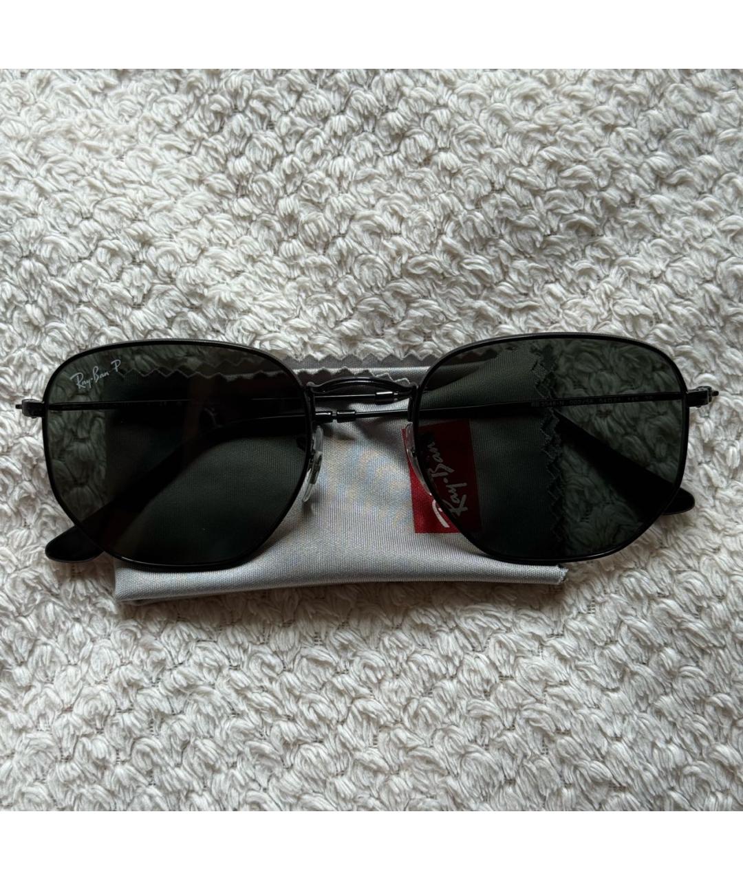 RAY BAN Черные металлические солнцезащитные очки, фото 6