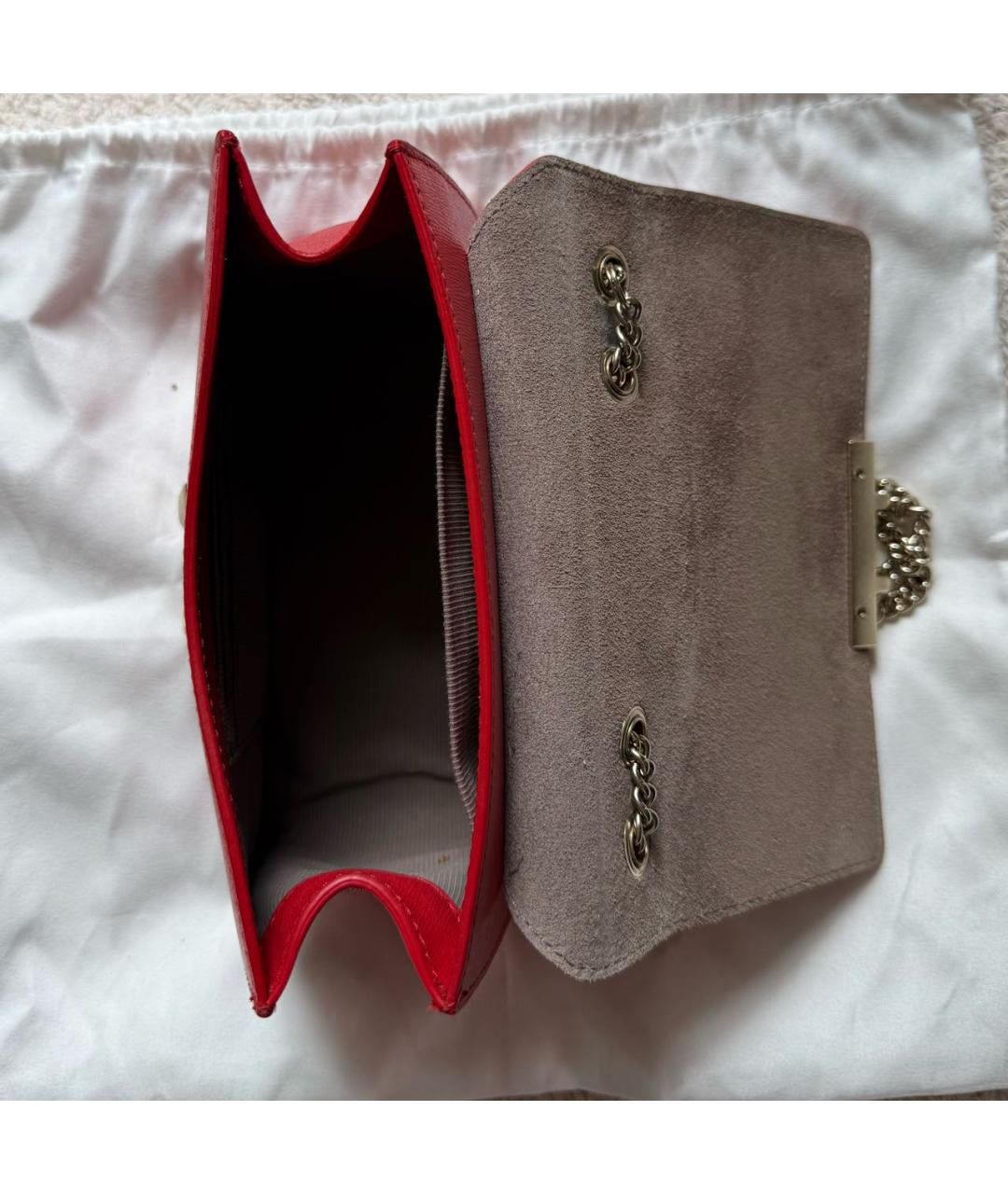 FURLA Красная кожаная сумка через плечо, фото 4
