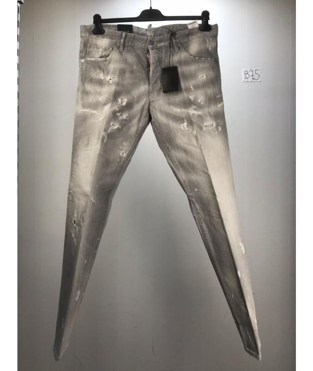 DSQUARED2 Серые хлопковые прямые джинсы, фото 5