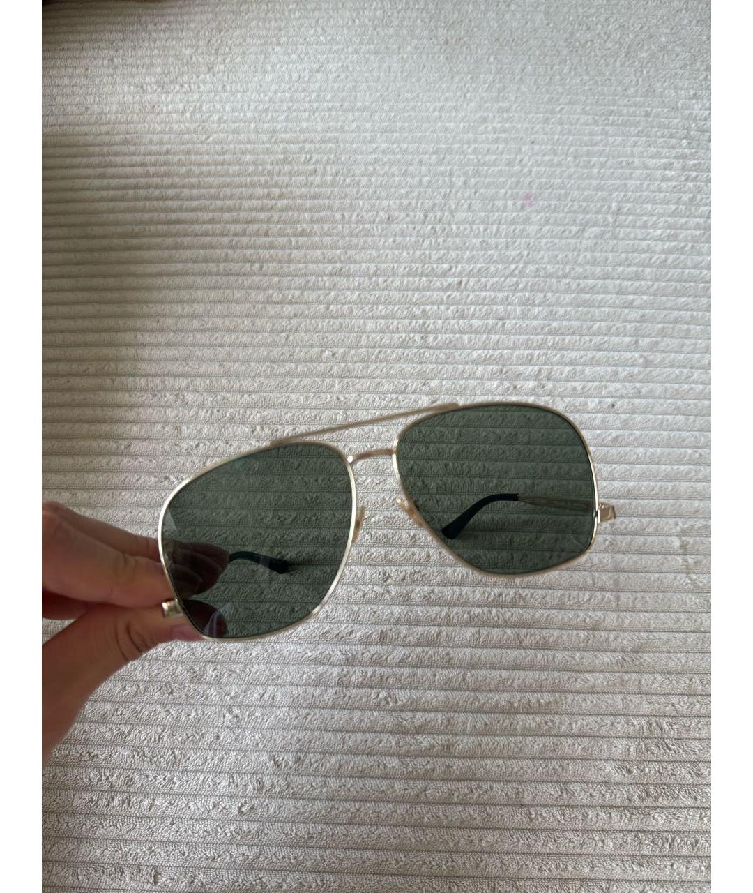 SAINT LAURENT Серебряные металлические солнцезащитные очки, фото 7
