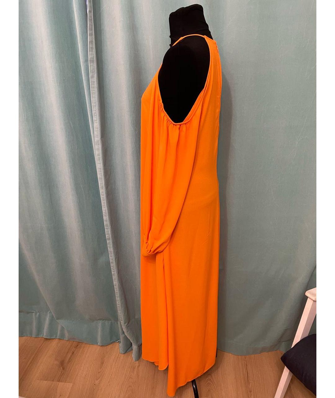 STELLA MCCARTNEY Оранжевое вискозное повседневное платье, фото 4
