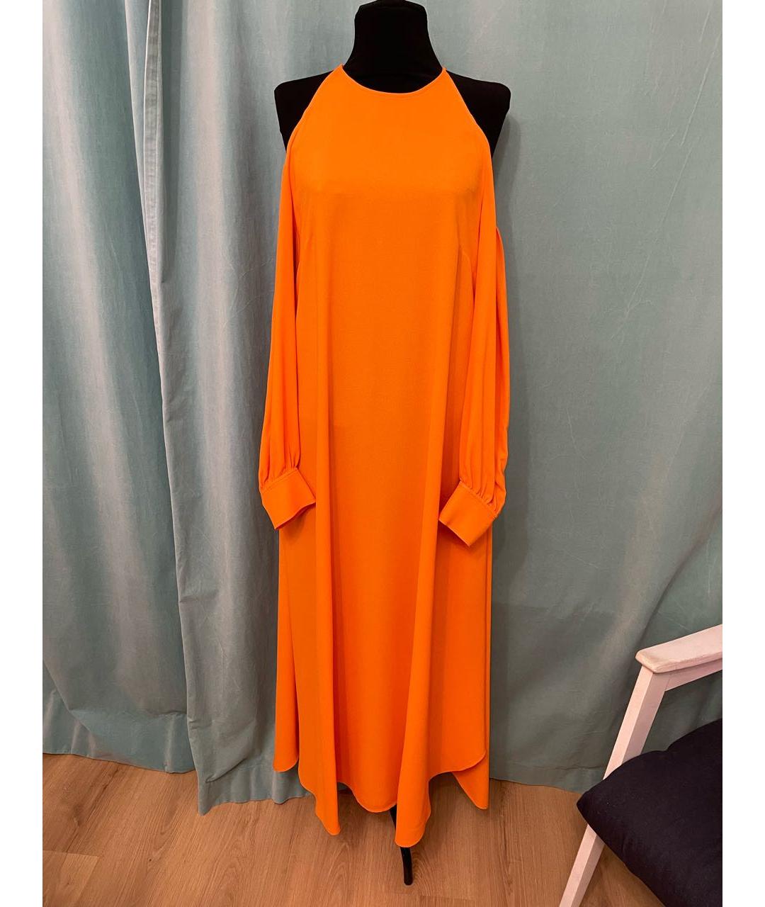 STELLA MCCARTNEY Оранжевое вискозное повседневное платье, фото 6