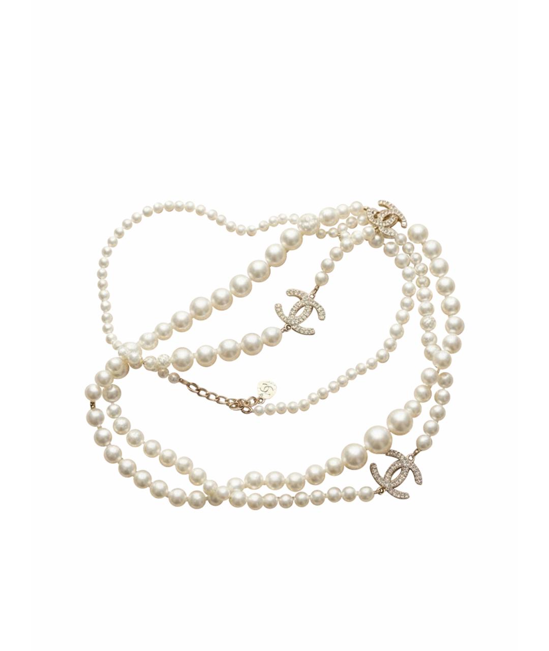 CHANEL Белое колье, фото 1