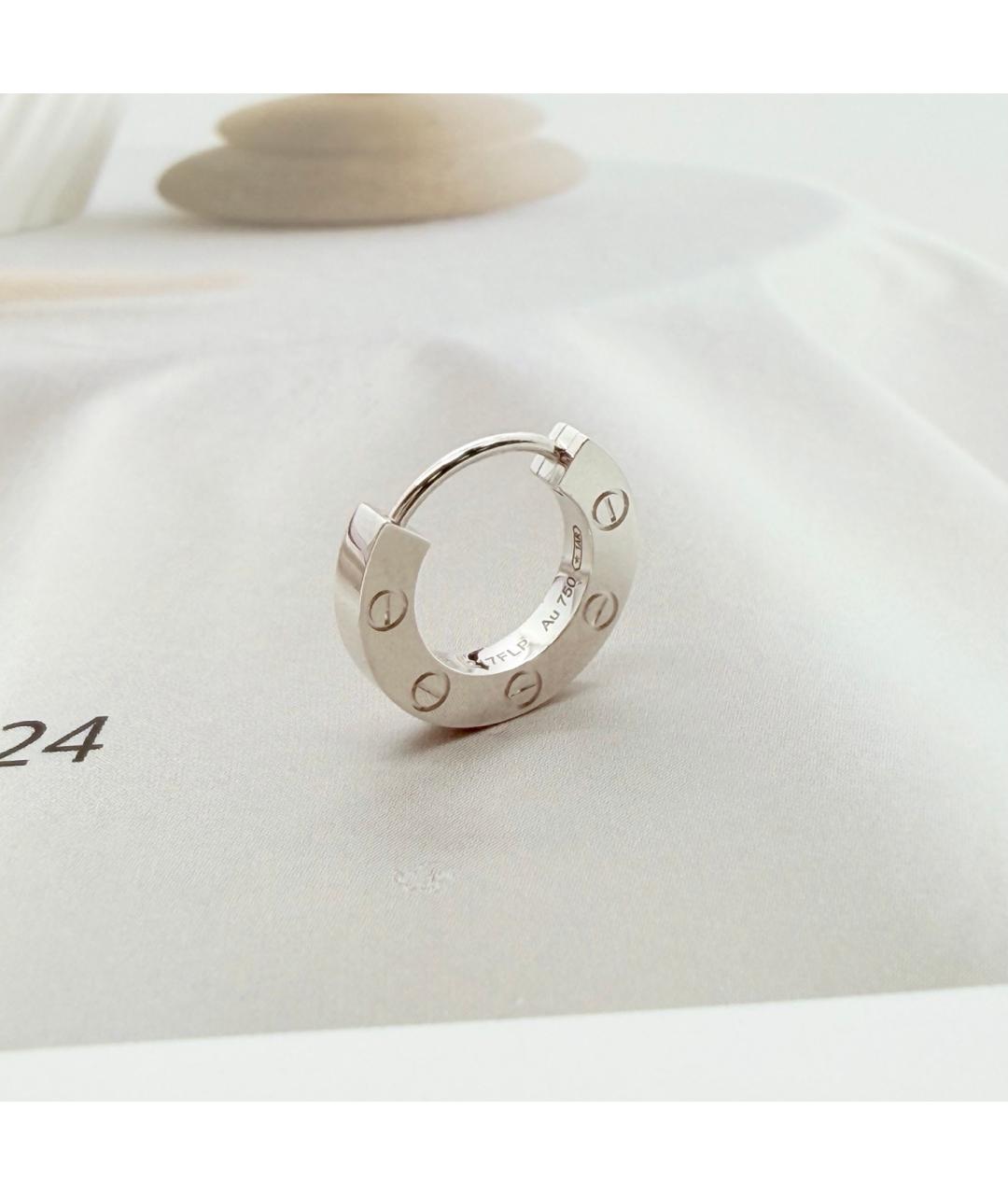 CARTIER Серебряные серьги из белого золота, фото 3