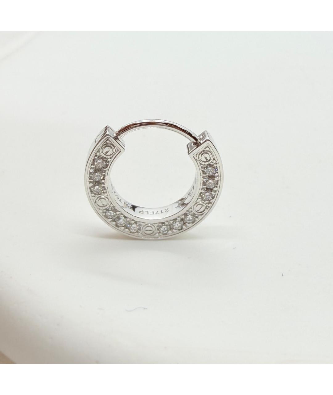 CARTIER Серебряные серьги из белого золота, фото 4