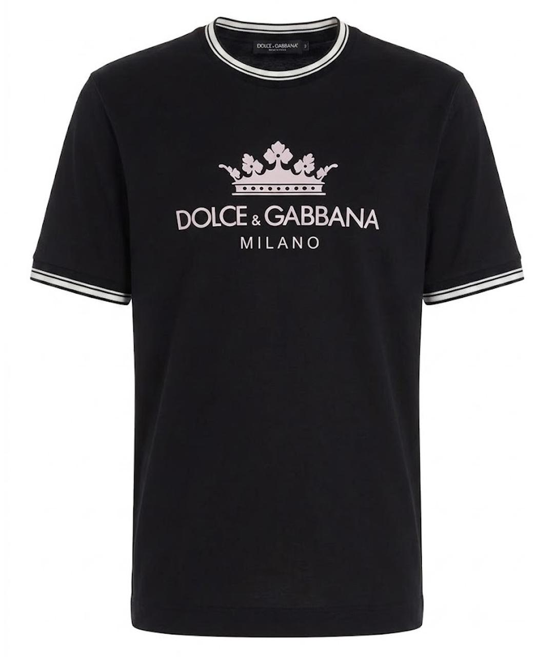 DOLCE&GABBANA Черная хлопковая футболка, фото 1
