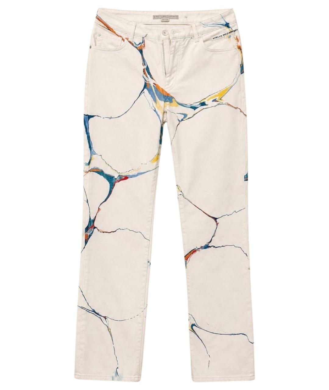 STELLA MCCARTNEY Белые хлопковые прямые джинсы, фото 1