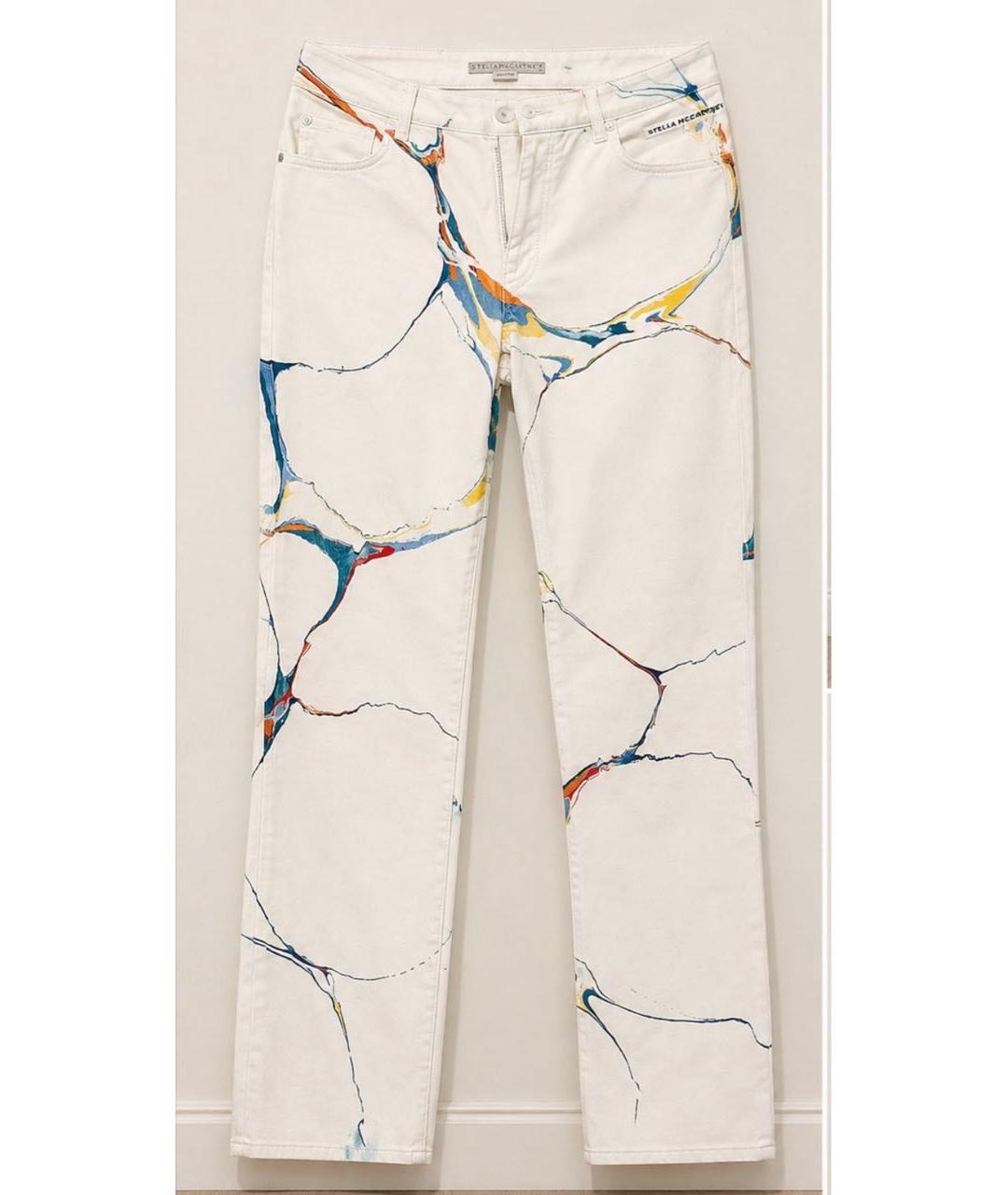 STELLA MCCARTNEY Белые хлопковые прямые джинсы, фото 5