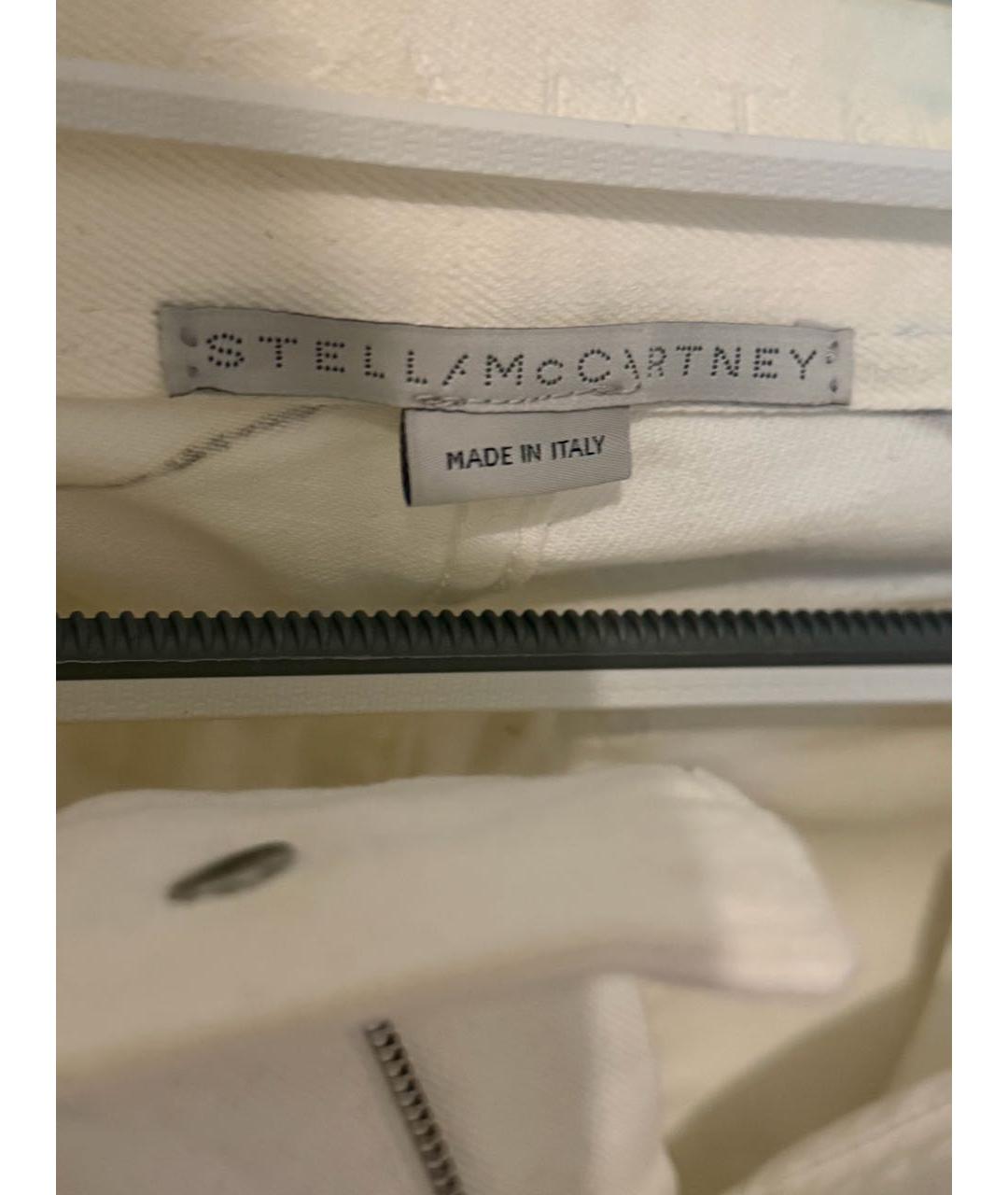 STELLA MCCARTNEY Белые хлопковые прямые джинсы, фото 3
