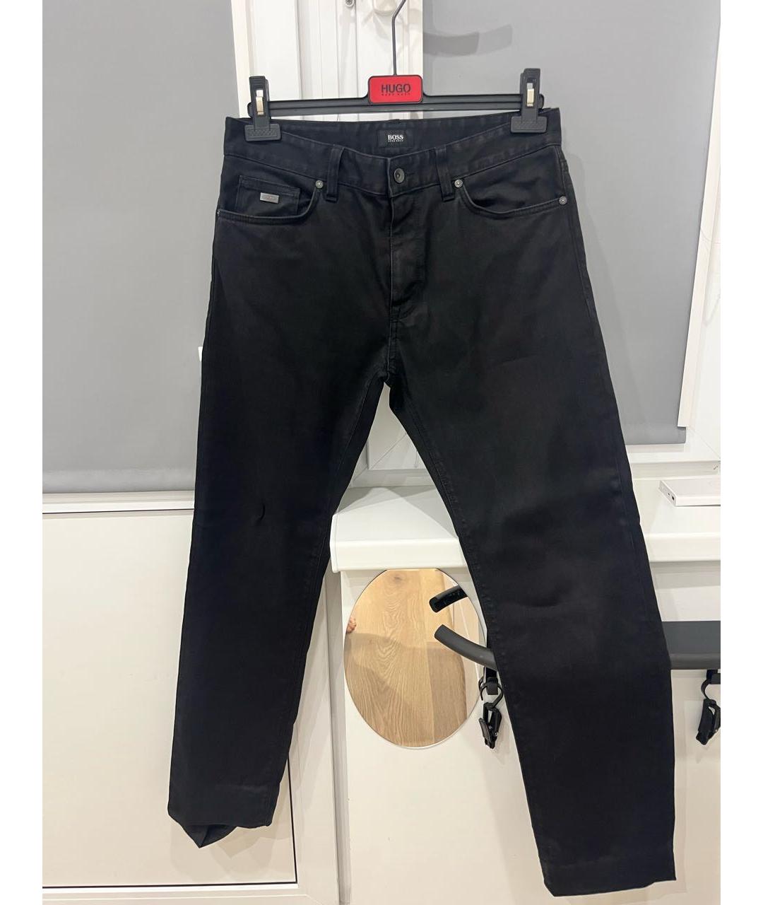 HUGO BOSS Черные хлопковые джинсы скинни, фото 5