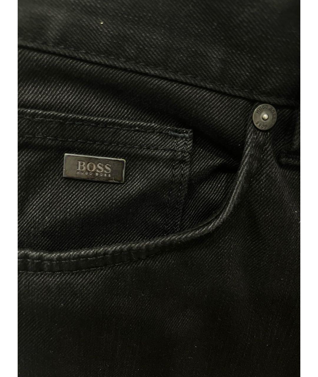 HUGO BOSS Черные хлопковые джинсы скинни, фото 3