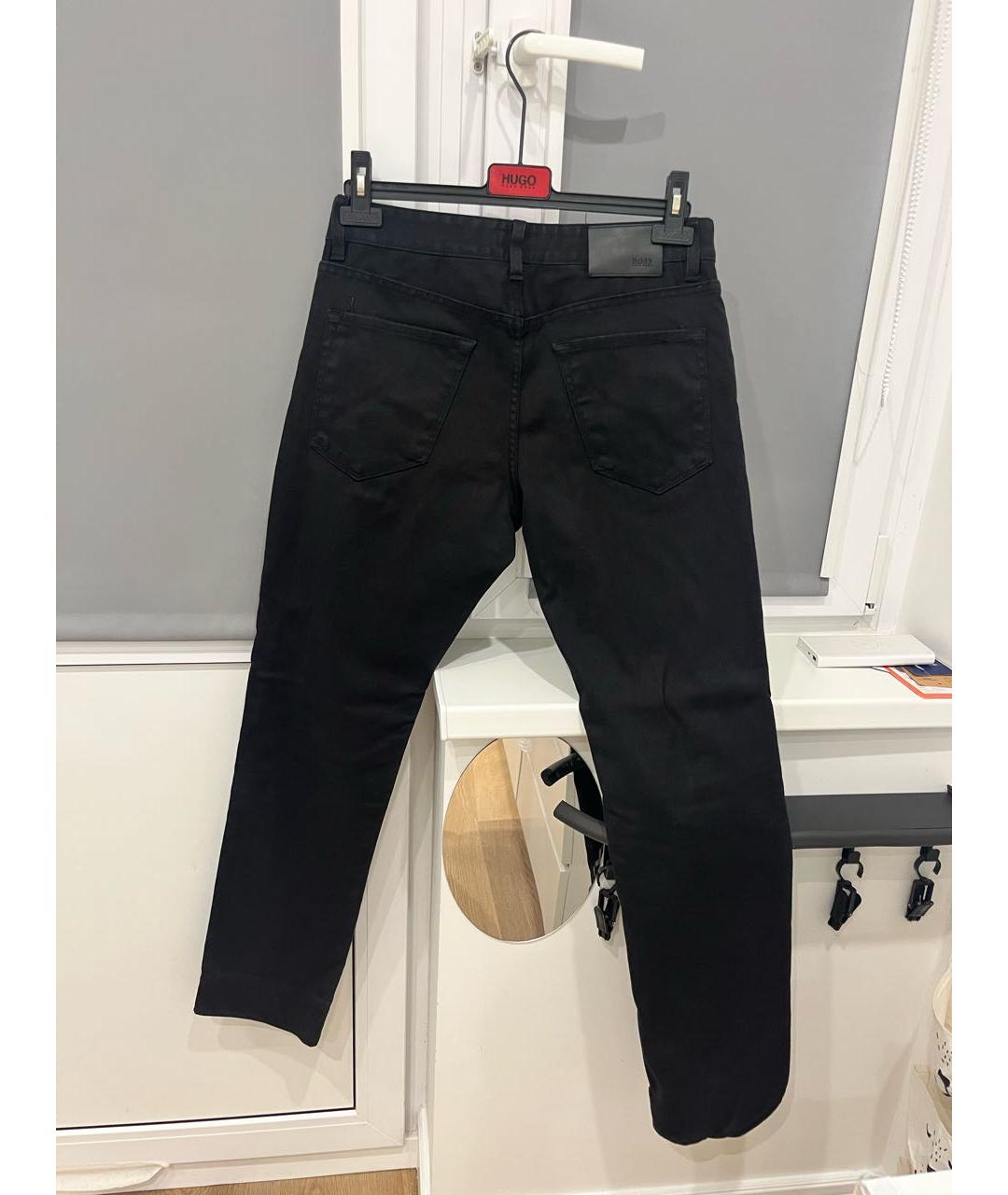 HUGO BOSS Черные хлопковые джинсы скинни, фото 2