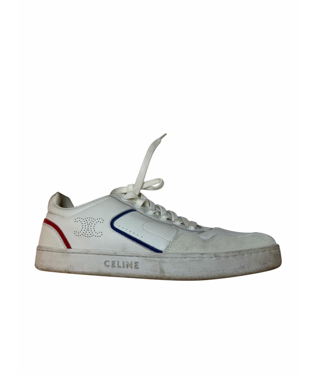 CELINE Белые кожаные кеды, фото 1