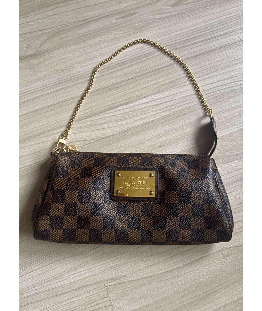 LOUIS VUITTON Коричневая канва сумка через плечо, фото 9