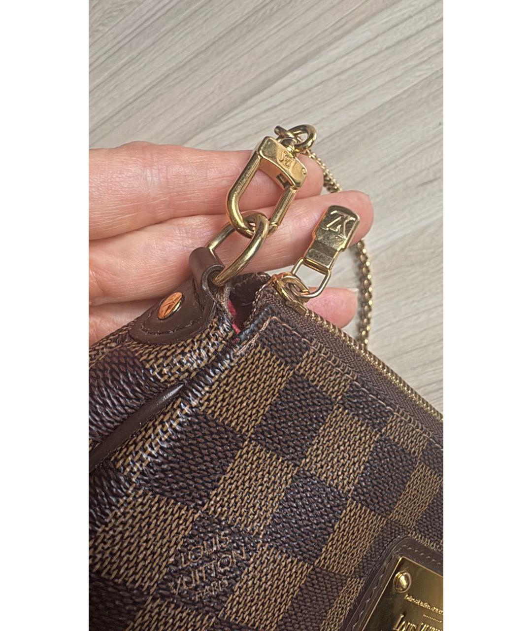 LOUIS VUITTON Коричневая канва сумка через плечо, фото 8