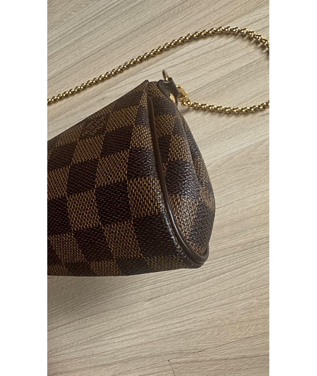 LOUIS VUITTON Коричневая канва сумка через плечо, фото 3