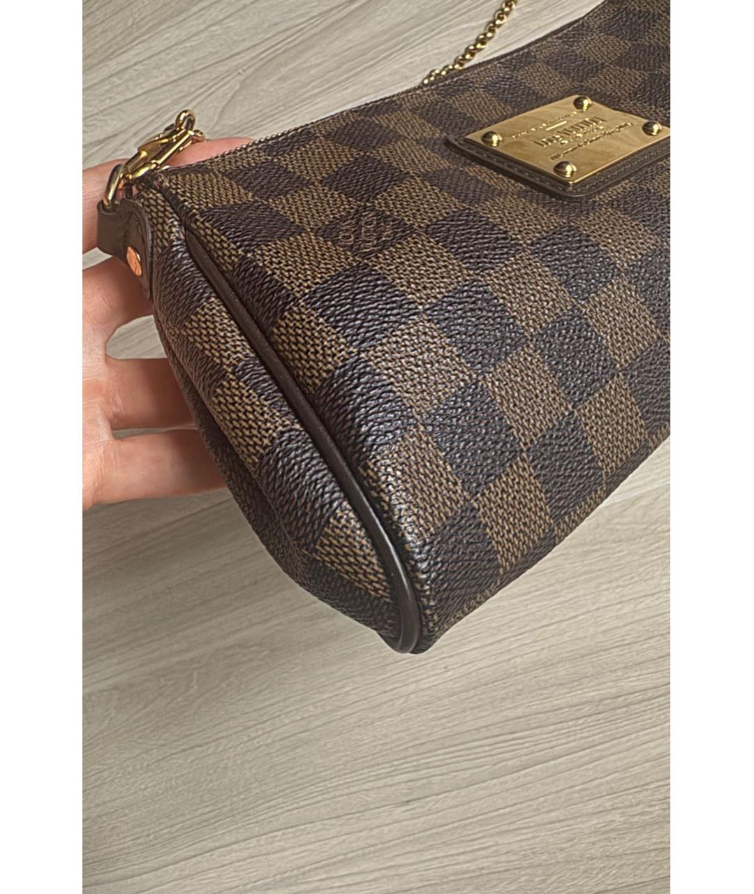 LOUIS VUITTON Коричневая канва сумка через плечо, фото 6