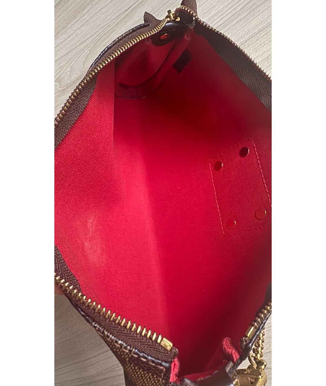 LOUIS VUITTON Коричневая канва сумка через плечо, фото 7