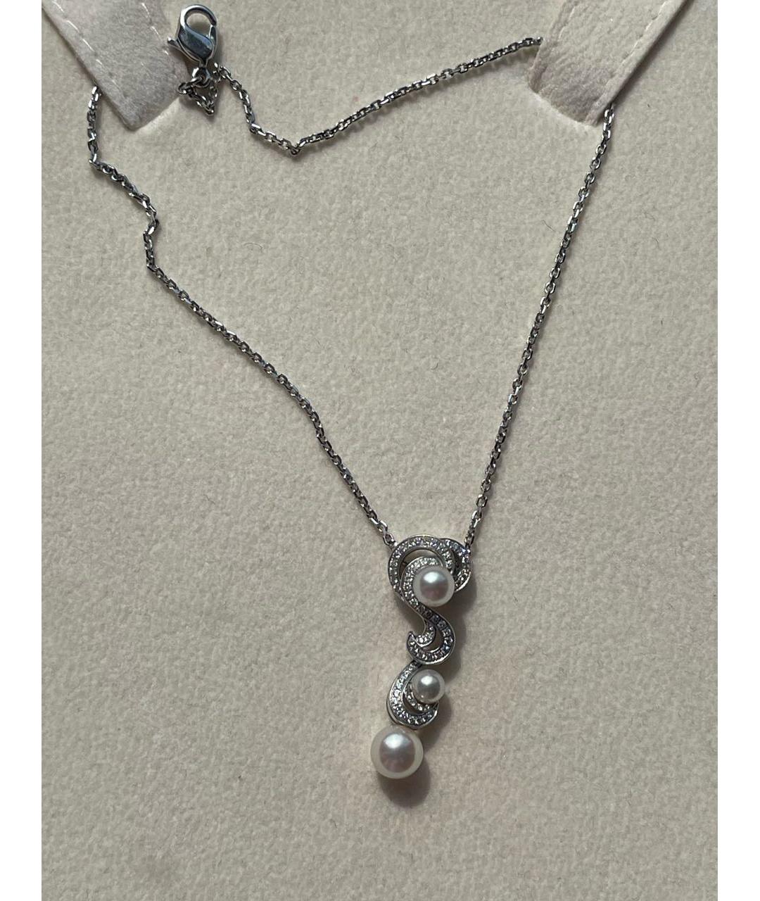 Mikimoto Серебряный кулон из белого золота, фото 5