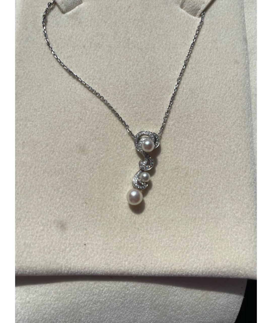 Mikimoto Серебряный кулон из белого золота, фото 2