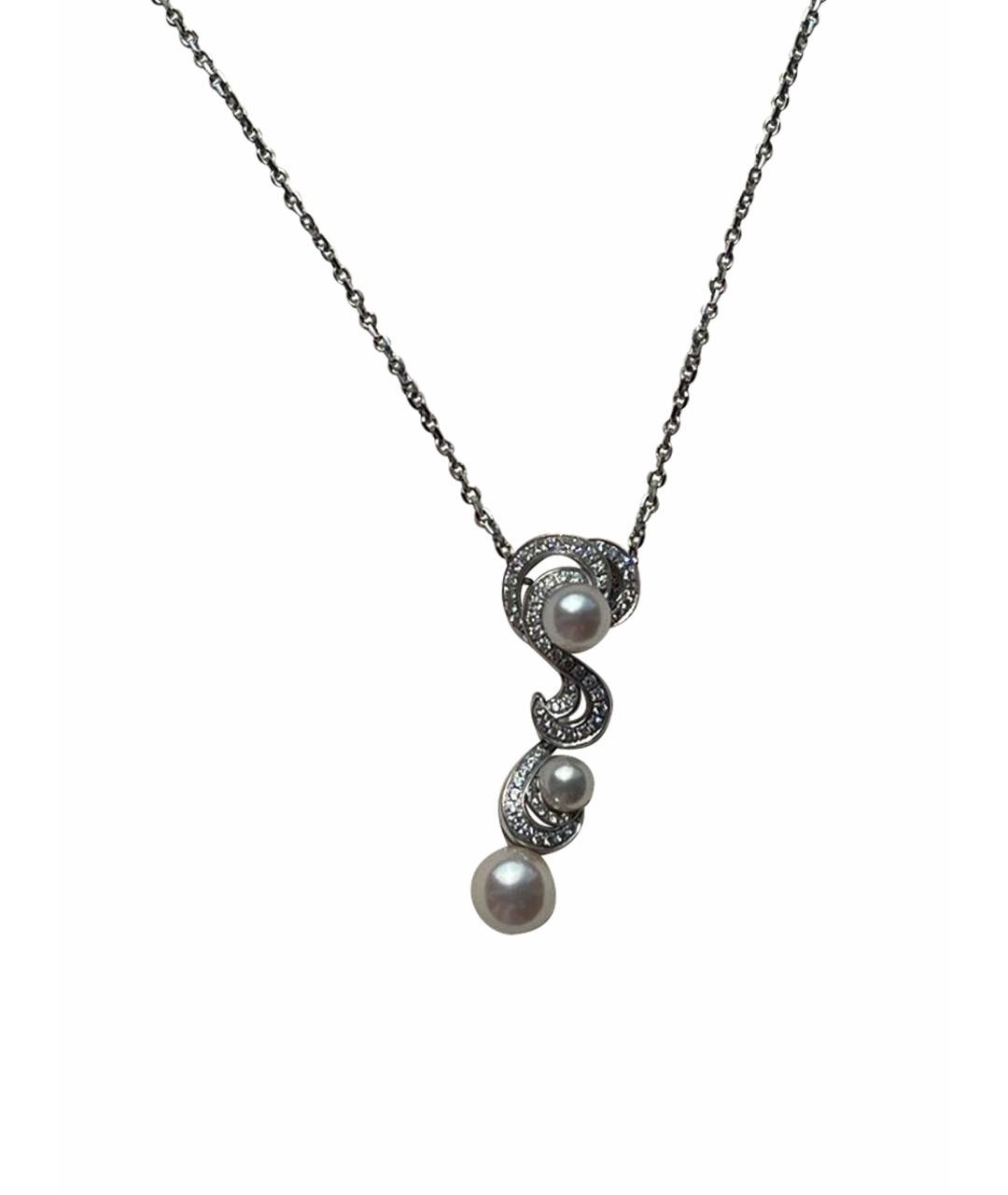 Mikimoto Серебряный кулон из белого золота, фото 1