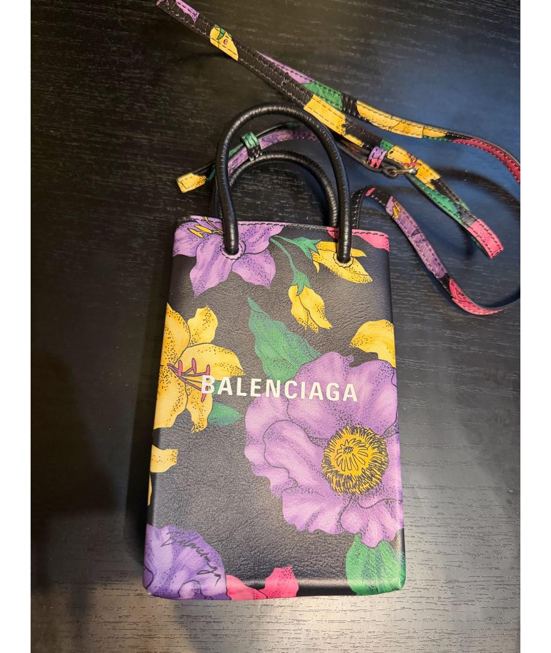 BALENCIAGA Черная кожаная сумка через плечо, фото 3