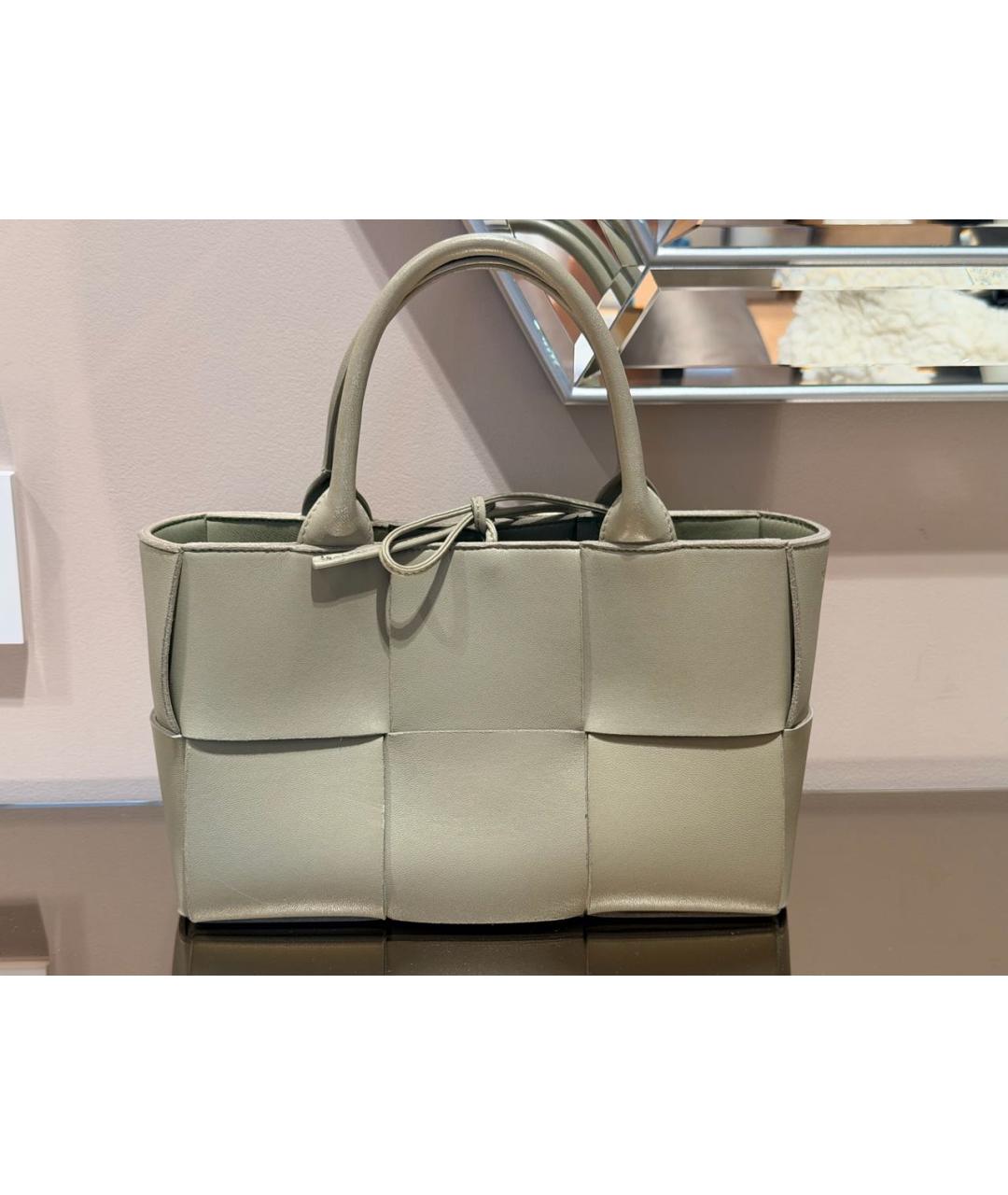 BOTTEGA VENETA Салатовая кожаная сумка через плечо, фото 7