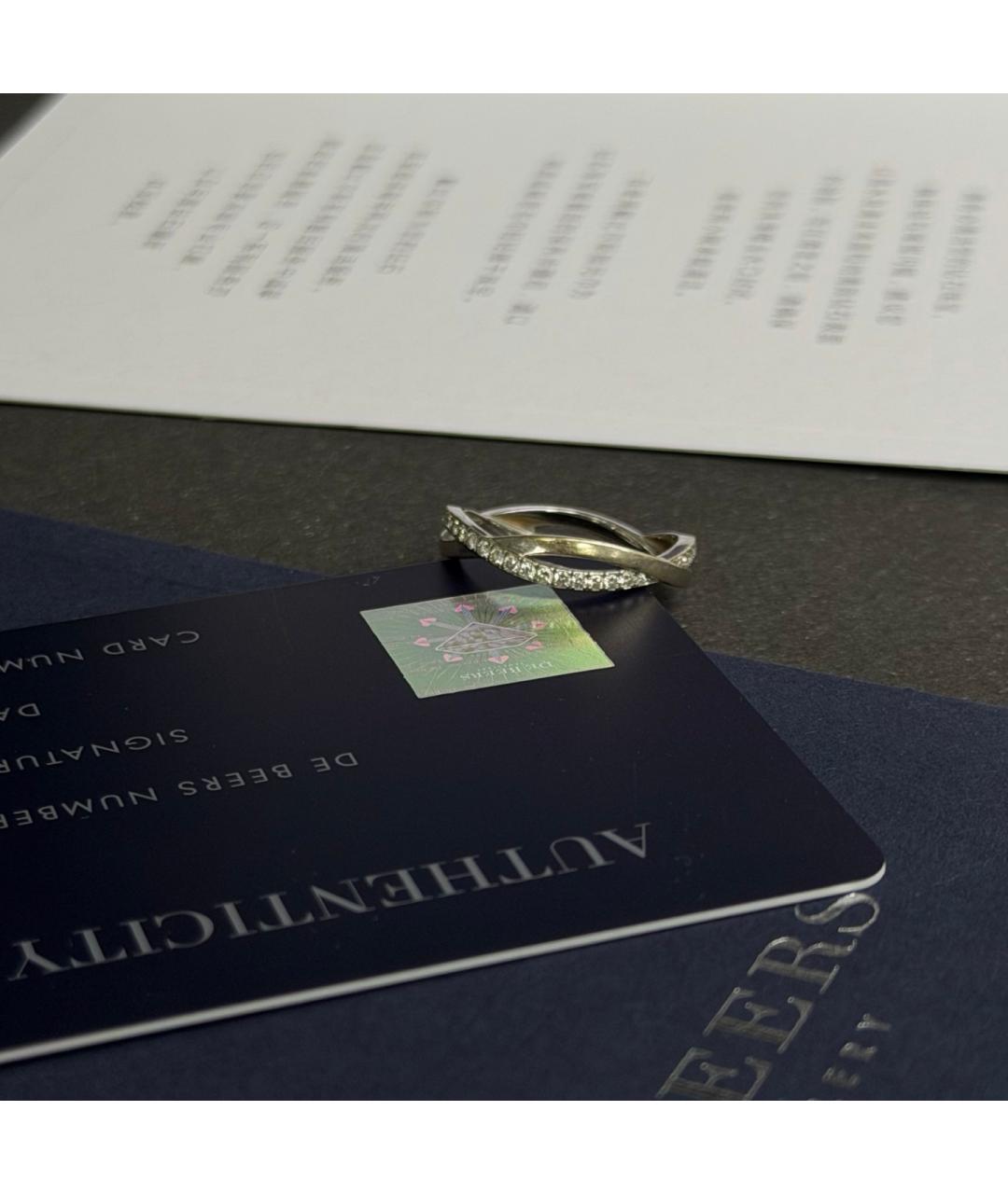 DE BEERS Серебряное кольцо из белого золота, фото 2