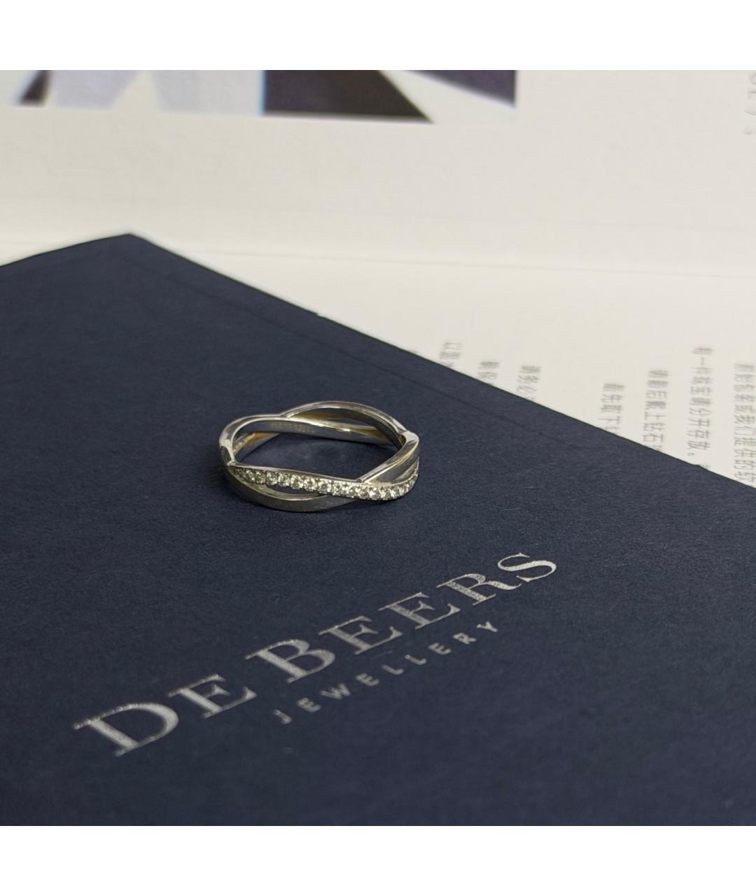 DE BEERS Серебряное кольцо из белого золота, фото 8