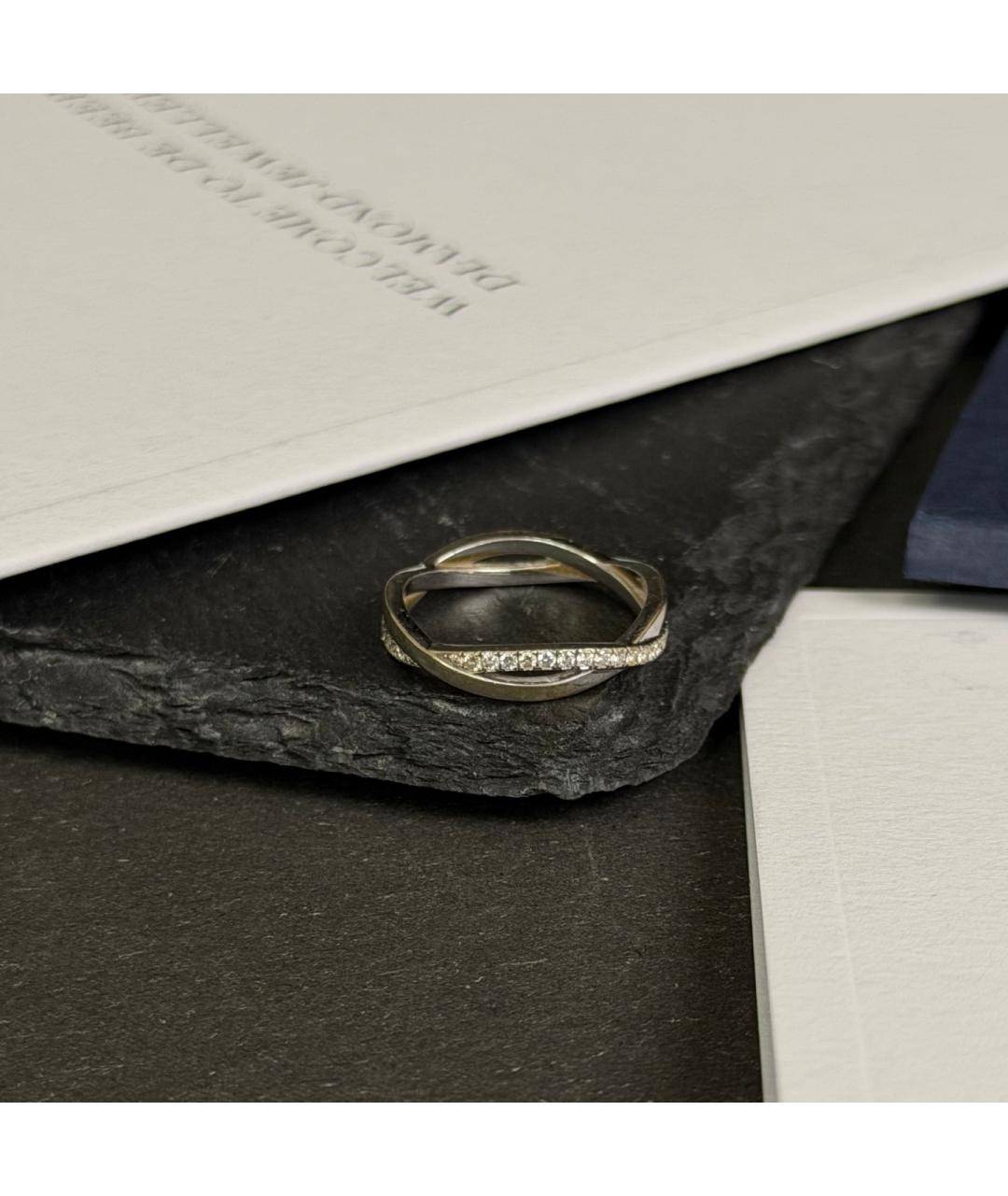 DE BEERS Серебряное кольцо из белого золота, фото 4