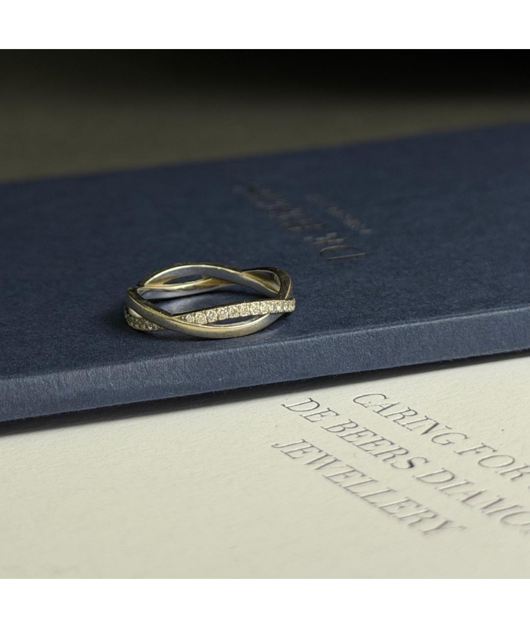 DE BEERS Серебряное кольцо из белого золота, фото 5