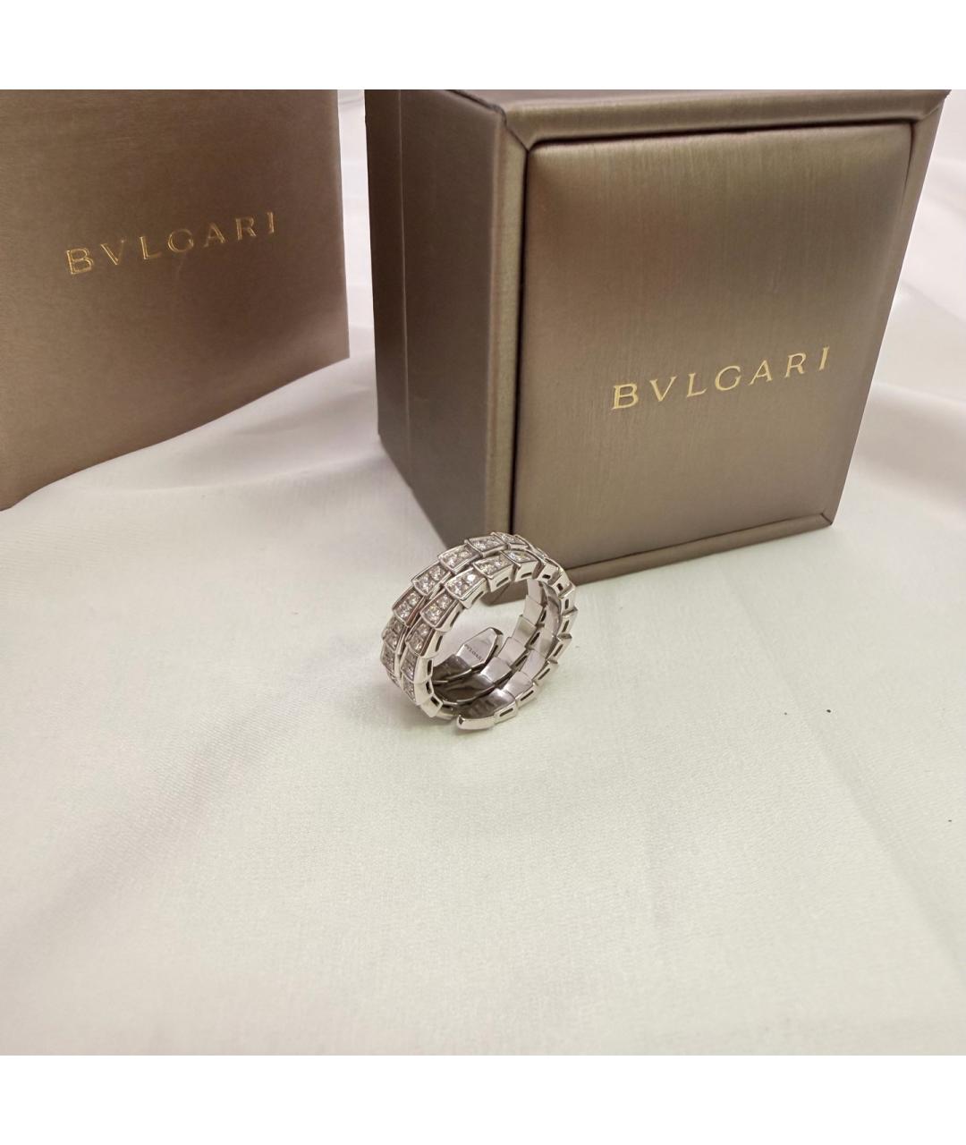 BVLGARI Серебряное кольцо из белого золота, фото 7
