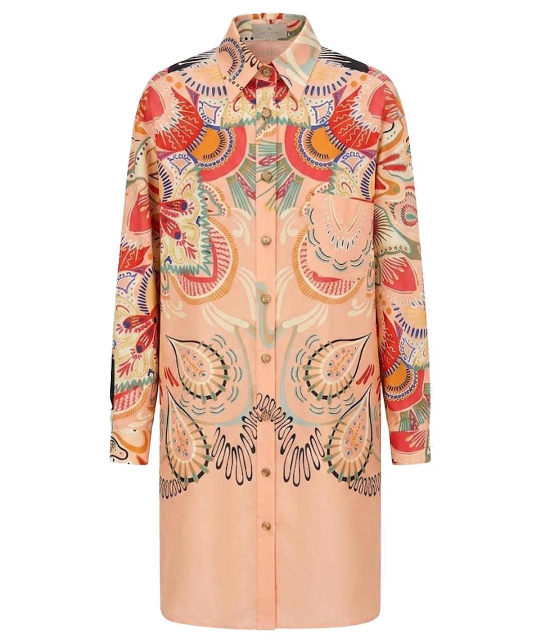 ETRO Розовое хлопковое повседневное платье, фото 1