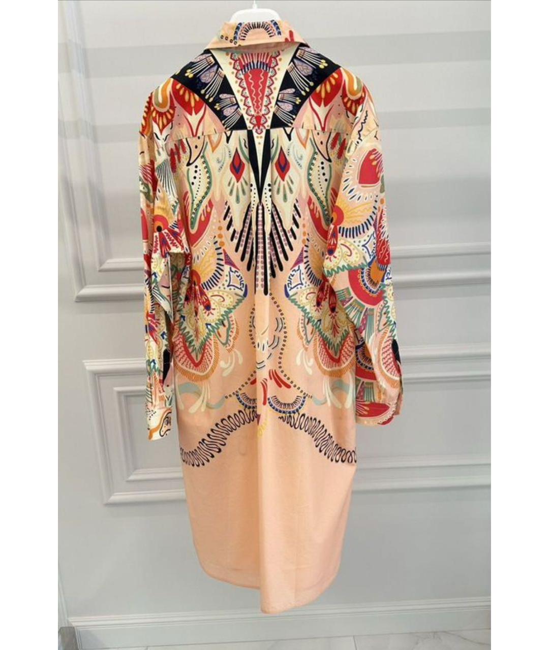 ETRO Розовое хлопковое повседневное платье, фото 3