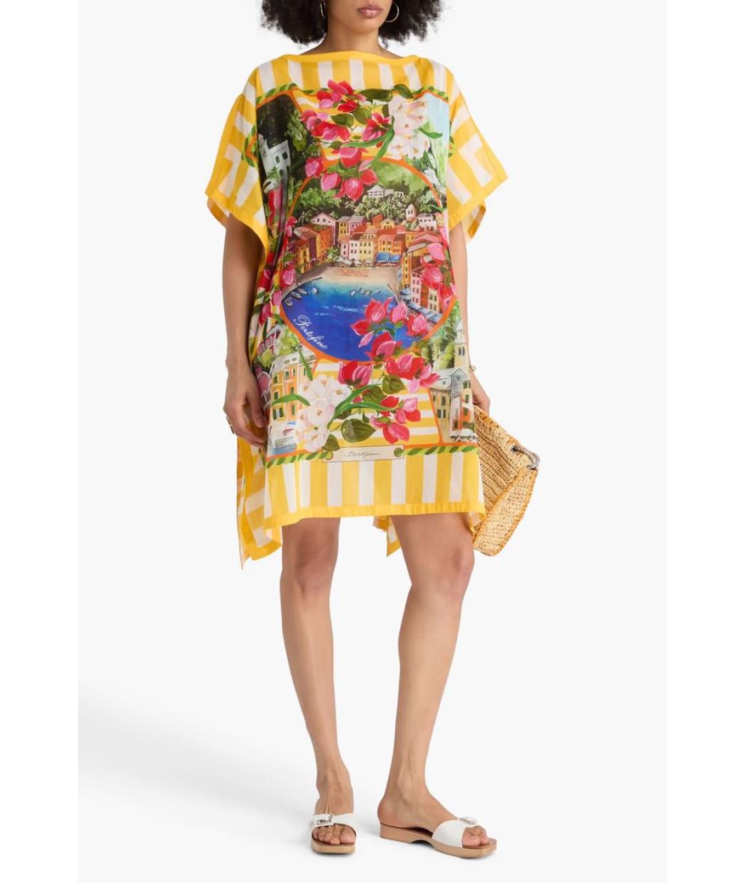 DOLCE&GABBANA Мульти хлопковая туника, фото 2