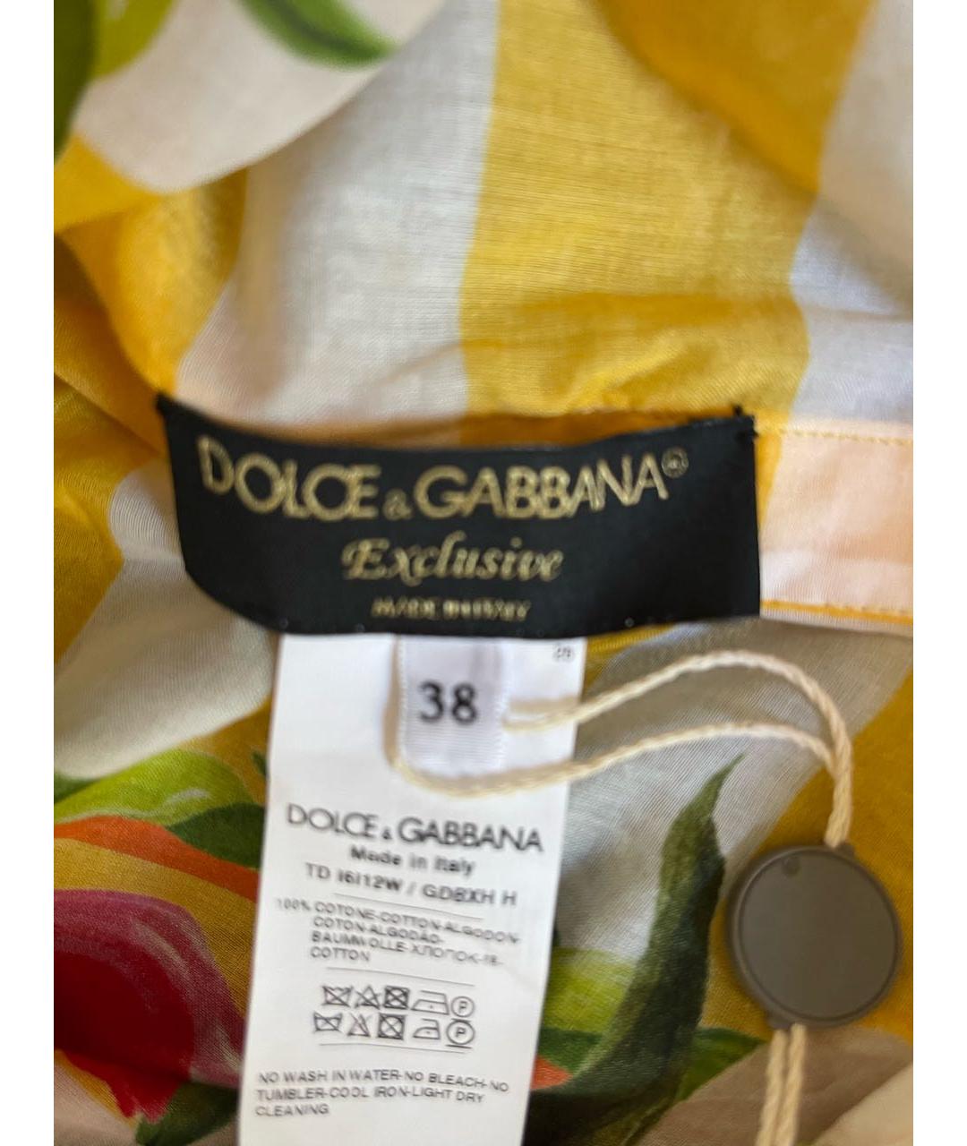 DOLCE&GABBANA Мульти хлопковая туника, фото 5