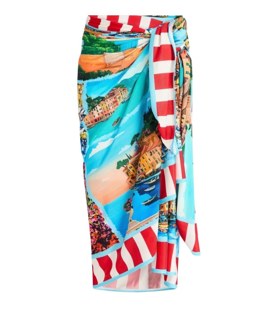 DOLCE&GABBANA Мульти шелковое парео, фото 8