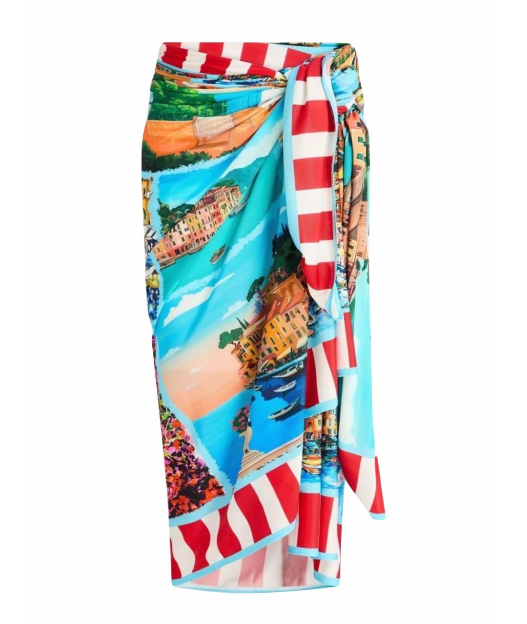 DOLCE&GABBANA Мульти шелковое парео, фото 1