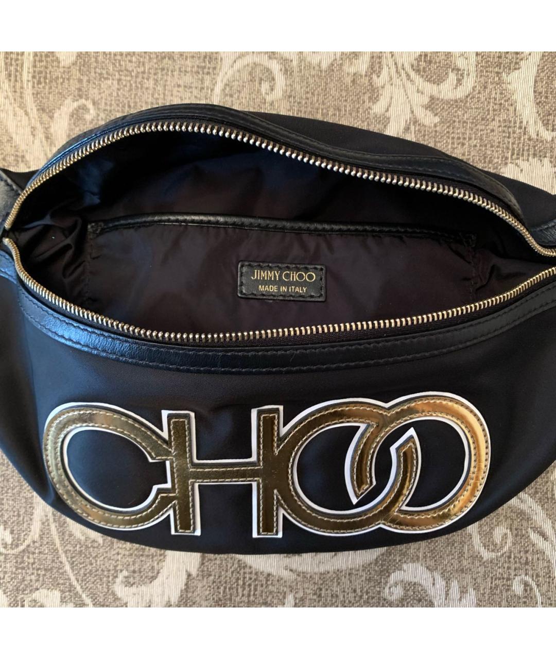 JIMMY CHOO Черная нейлоновая поясная сумка, фото 4