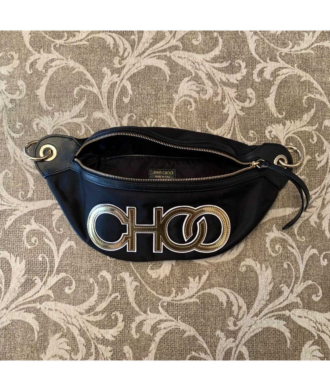JIMMY CHOO Черная нейлоновая поясная сумка, фото 7